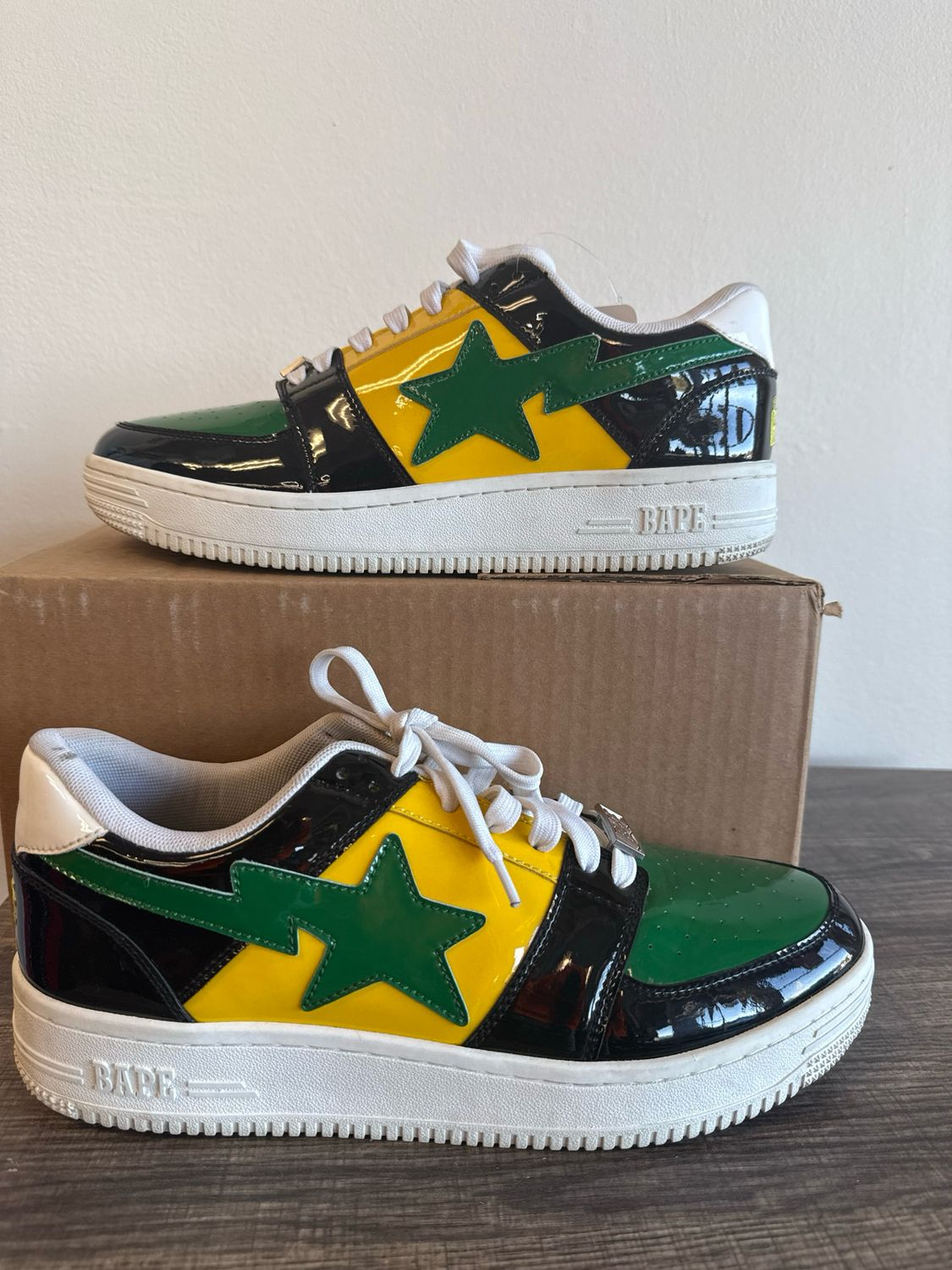 Bapestas Green/Yellow Sz:11 (no box)
