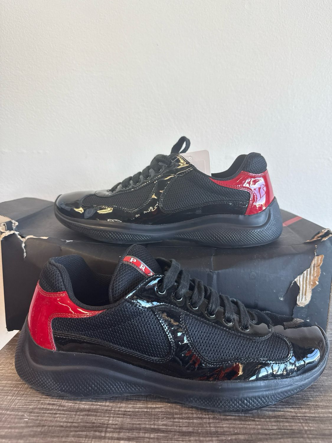 Prada Black/Red Sz:8US (box)