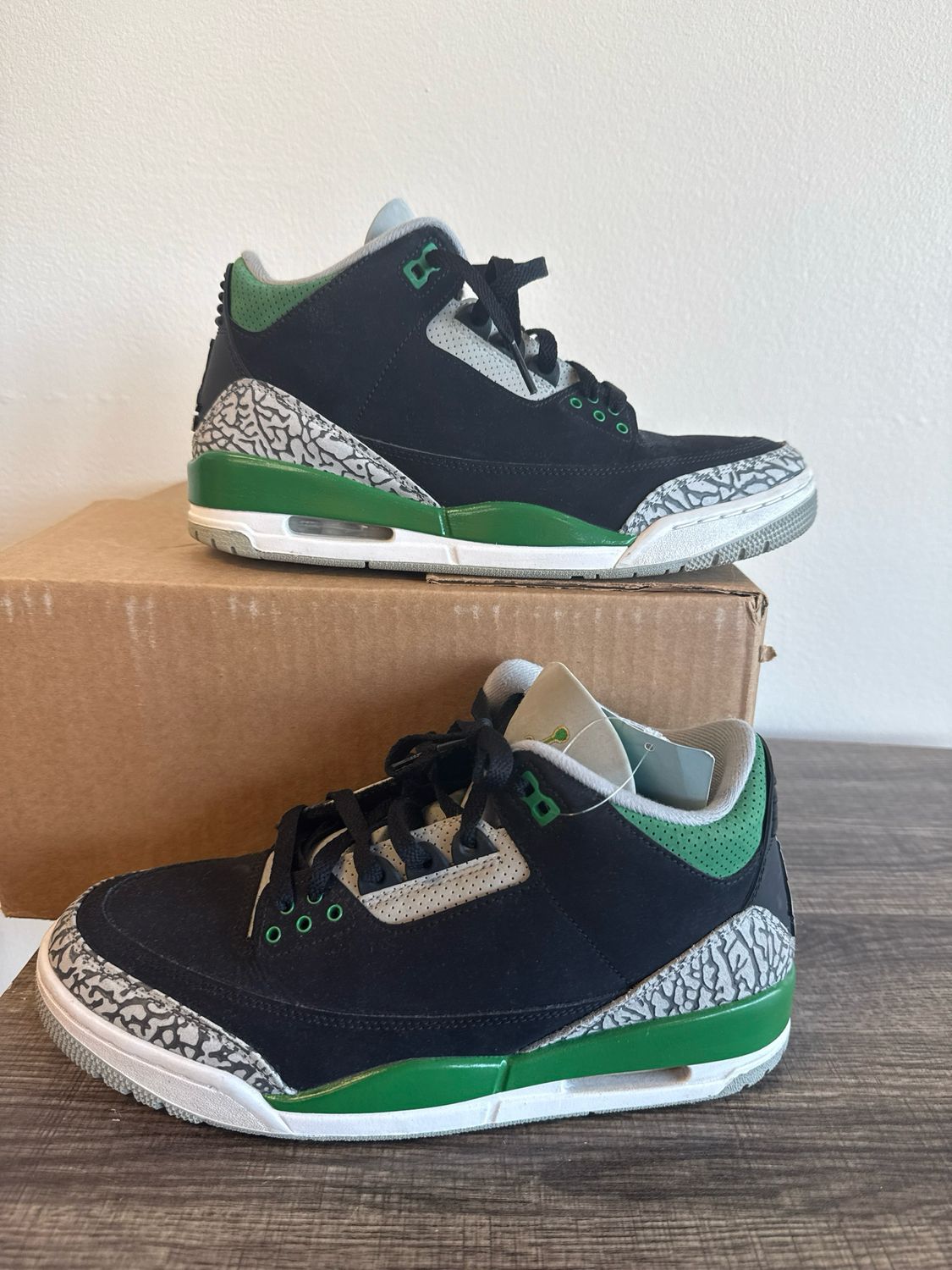 Jordan 3 - Pine Green - Black/Green - 9 (no box)