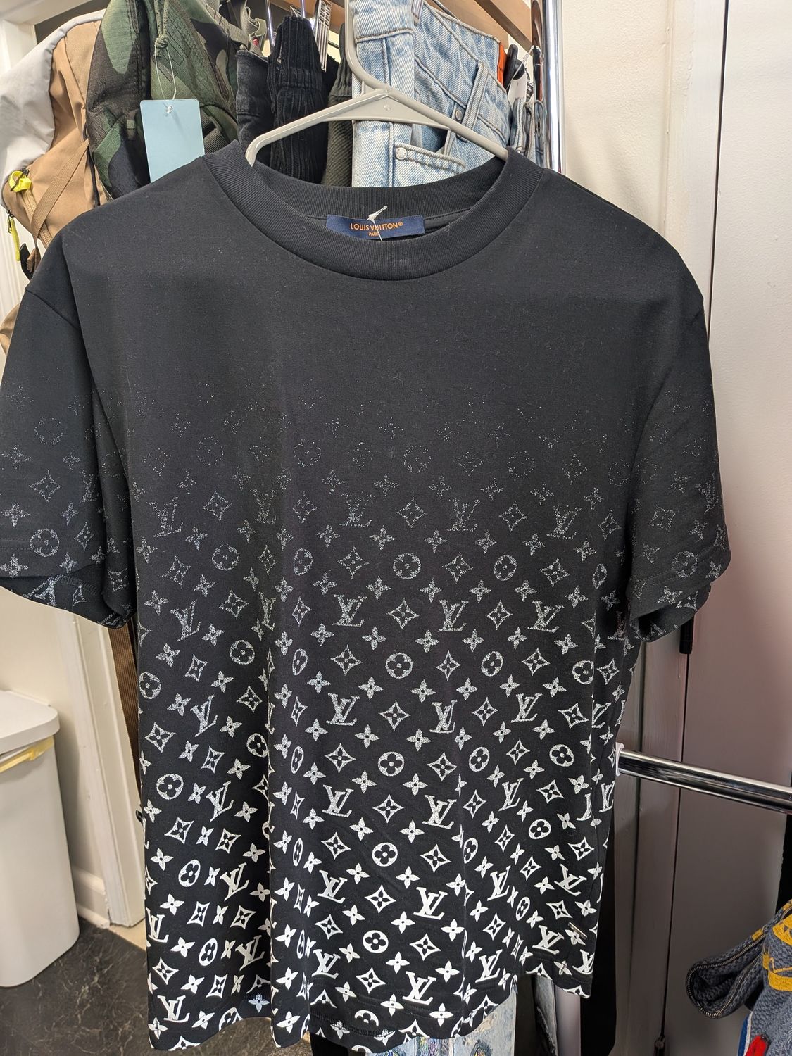 Louis Vuitton Black/White Monogram Fade Sz S