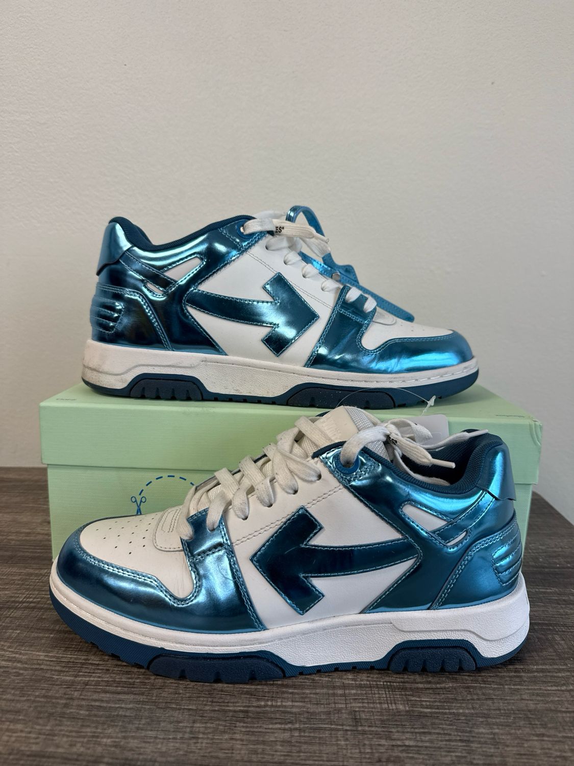 Off White Blue Out Of Office Sz 8