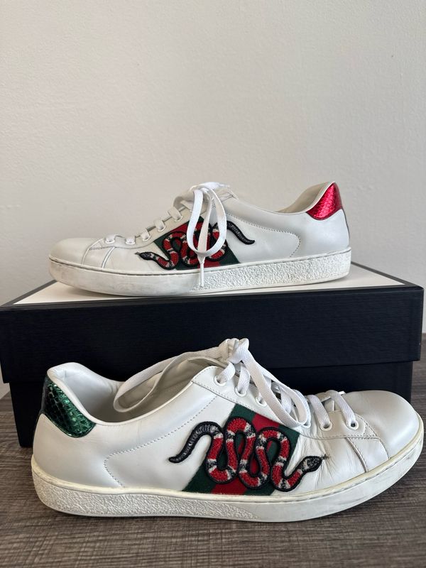 Gucci Snake White Shoes Sz:11 (box)