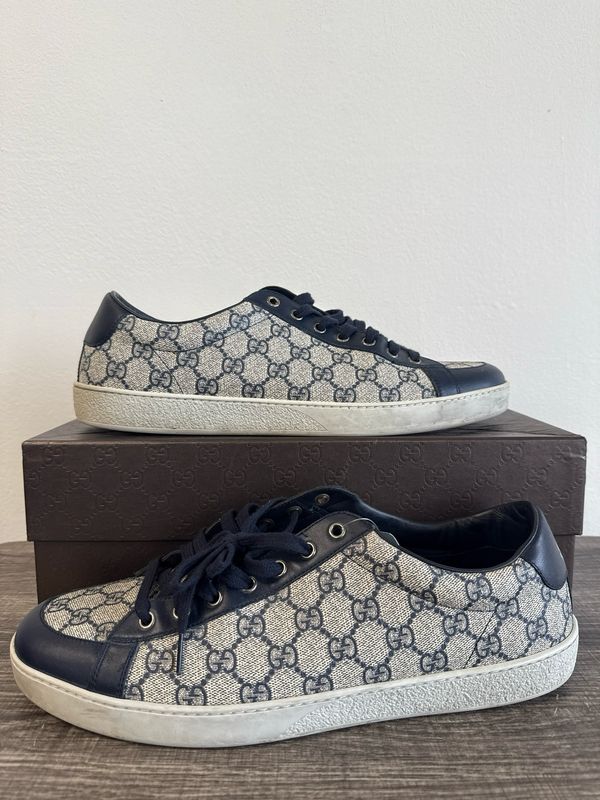 Gucci -GG Supreme Low - Navy - 13 (w/ box)