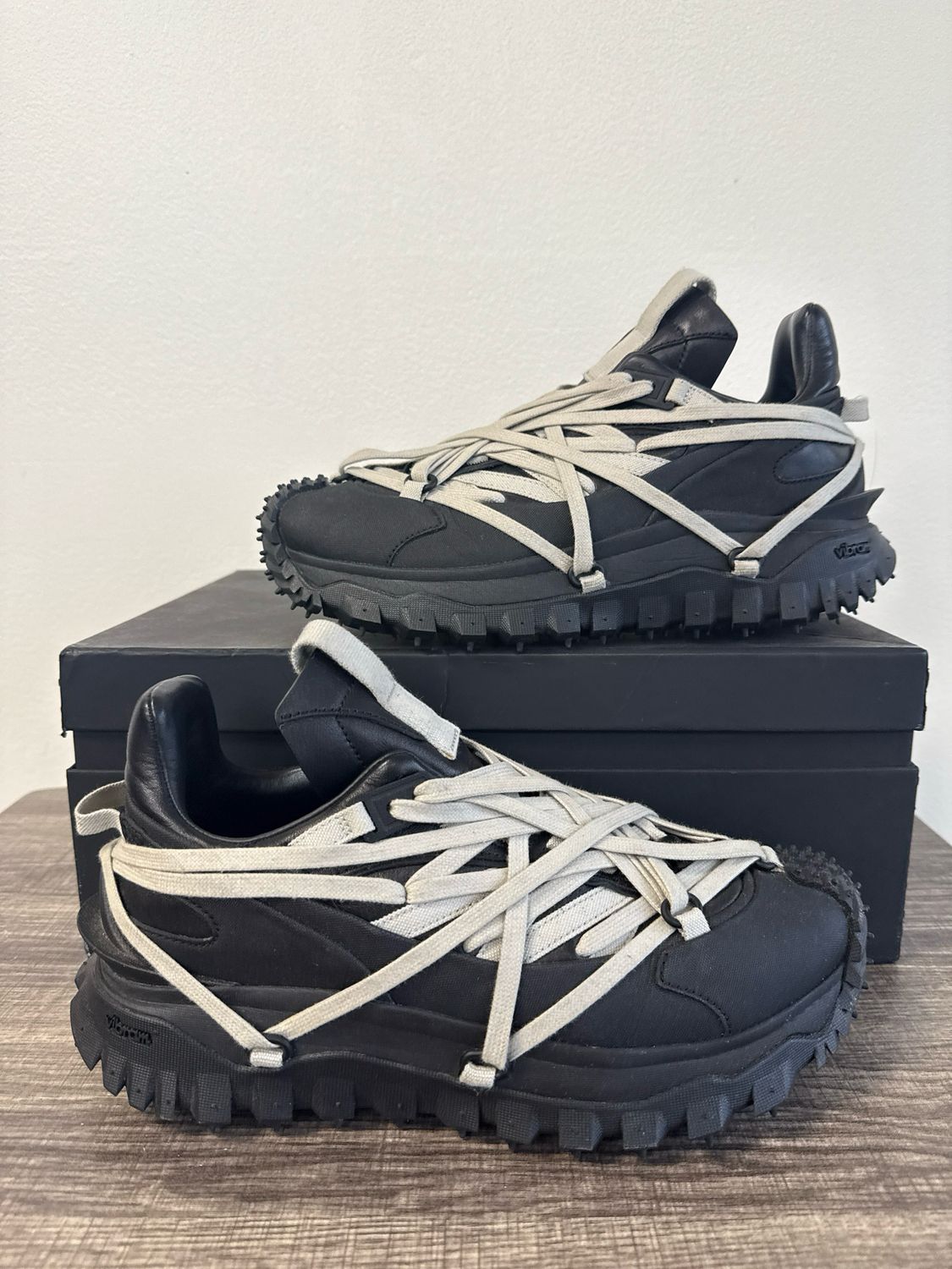 Rick Owens x Moncler Trailgrip Megalace Sneakers (box) Sz 8