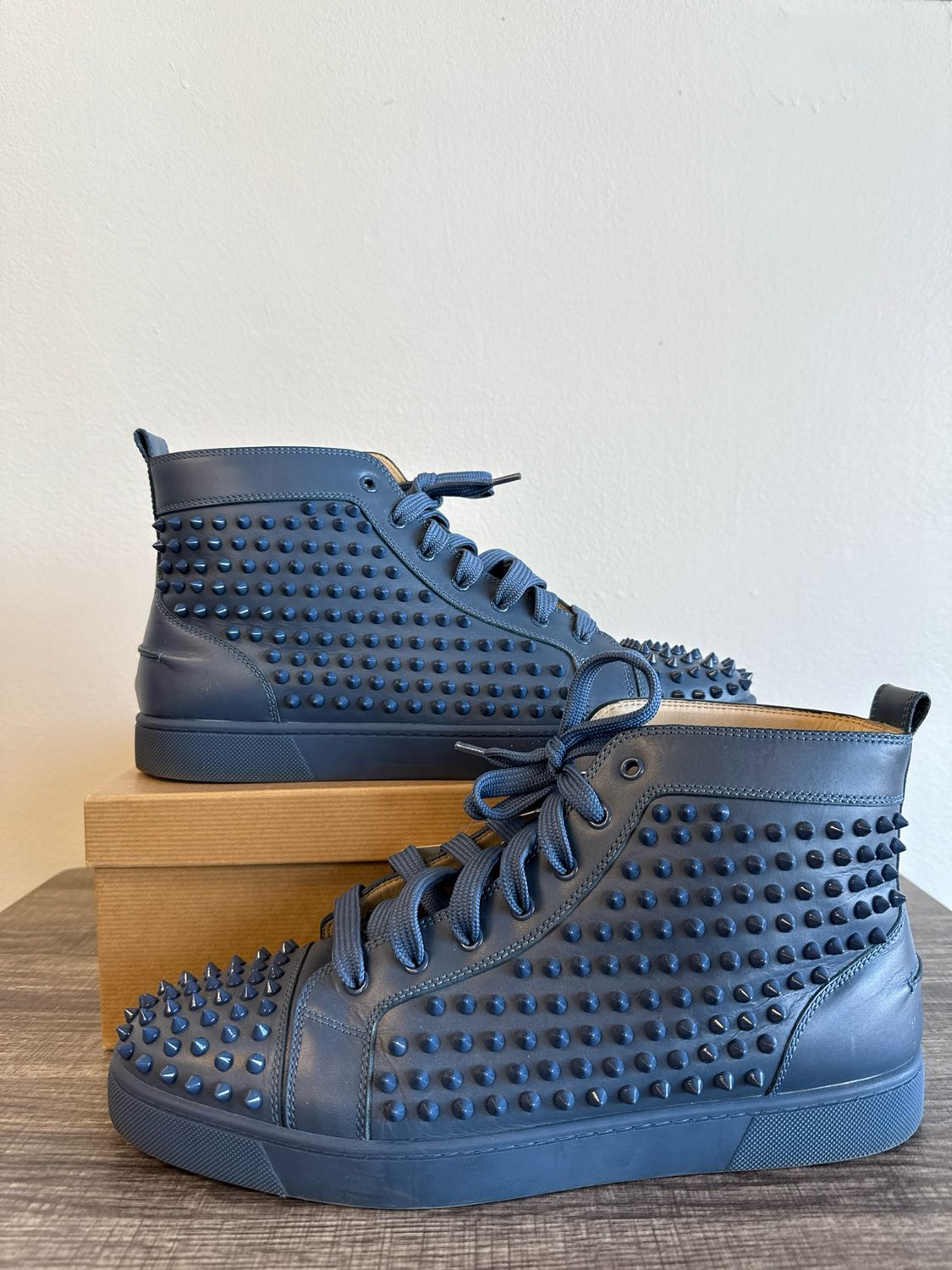 Christian Louboutin Greyish Blue Spike (box) Sz 13