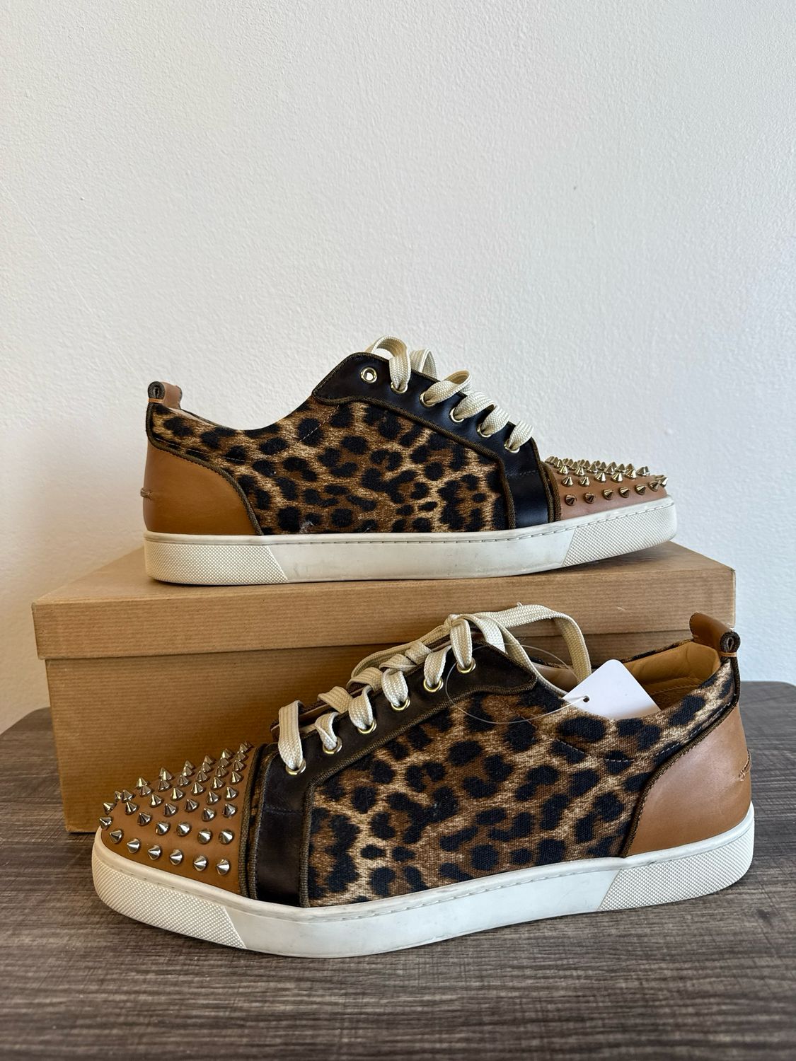Christian Louboutin Low Cheetah Spike (box) Sz 13