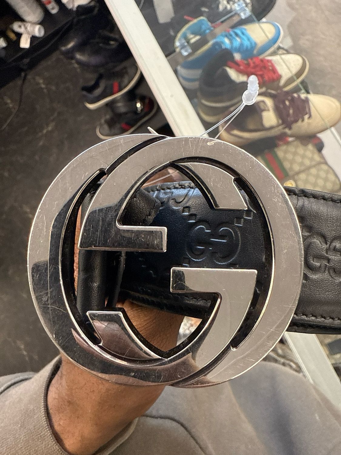 Gucci Interlocking Buckle Leather Belt (used)
