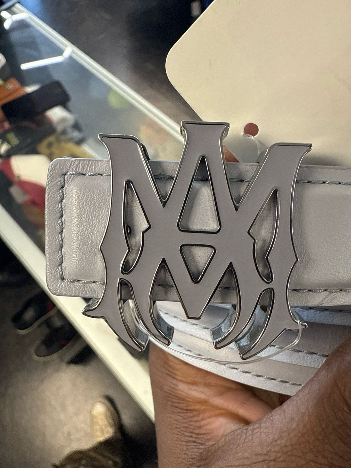 Amiri White Belt Sz 95