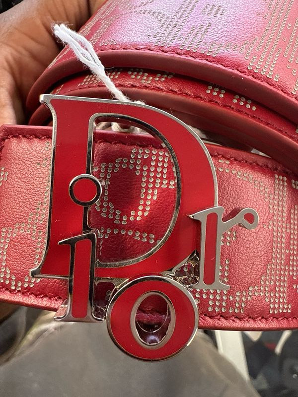 Dior Red Belt (New) Sz 44
