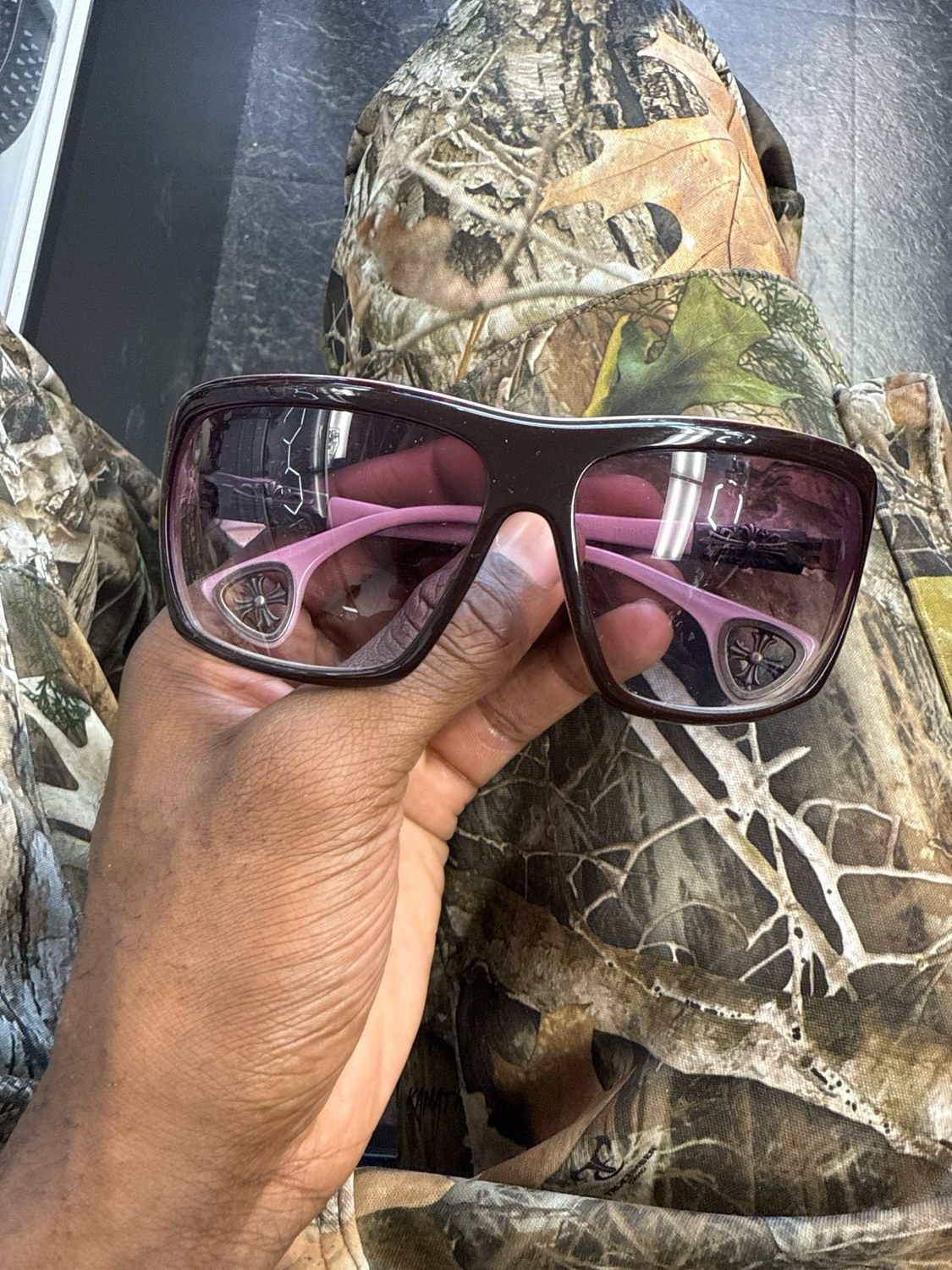 Chrome Hearts Pink/Black Sunglasses