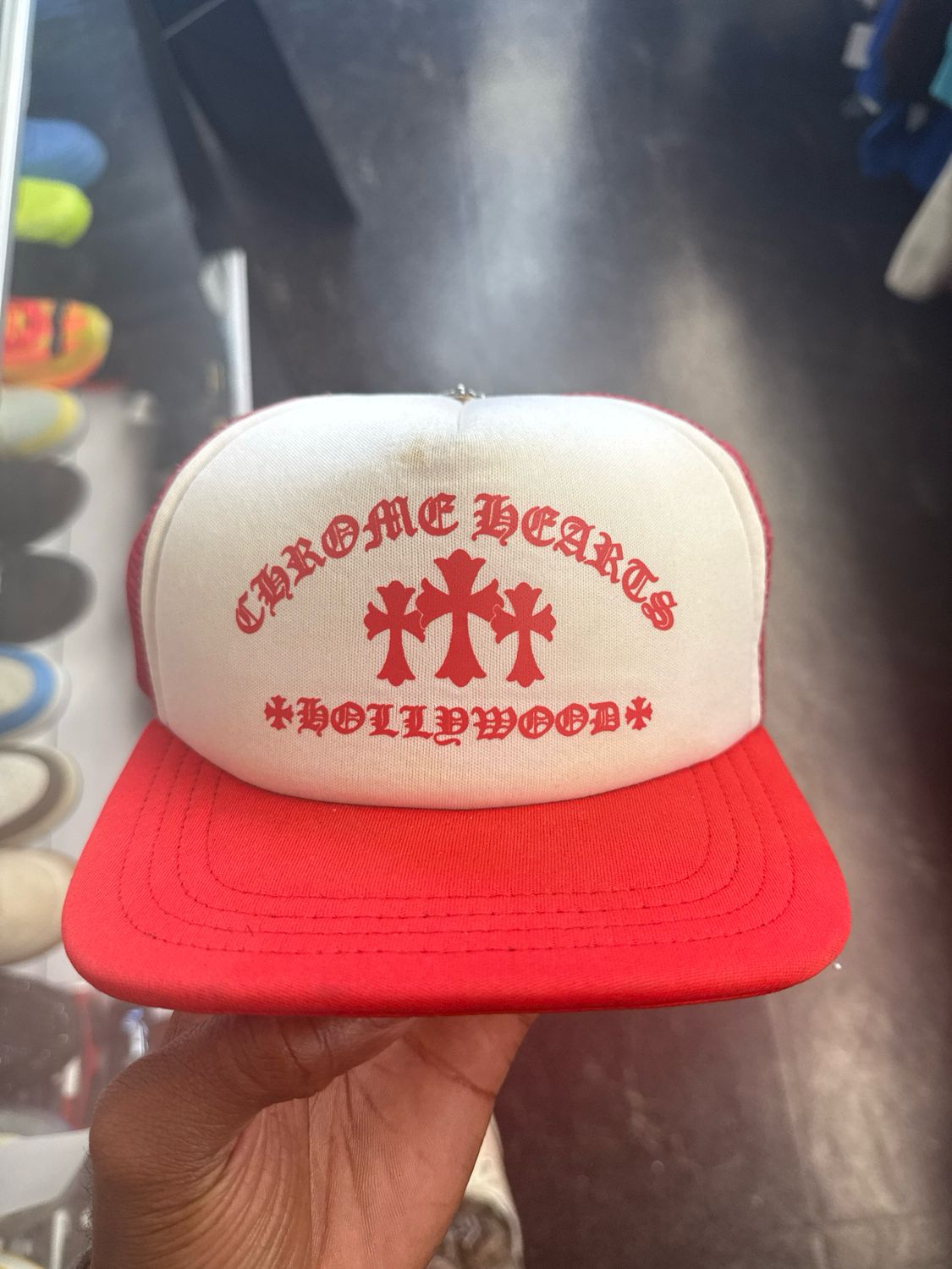 Chrome Hearts Hat White/Red