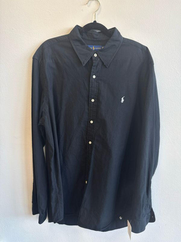 Ralph Lauren - LS Button-up - Black - XXL