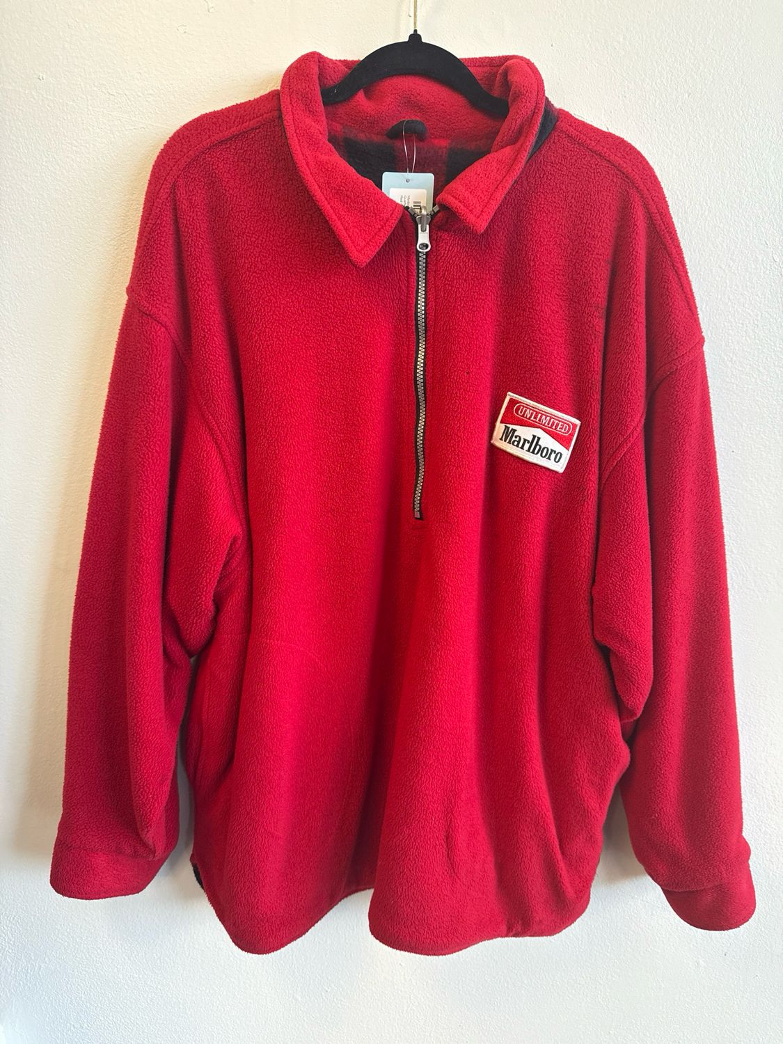Marlboro - Reversible Quarter Zip Fleece - Red - 3XL