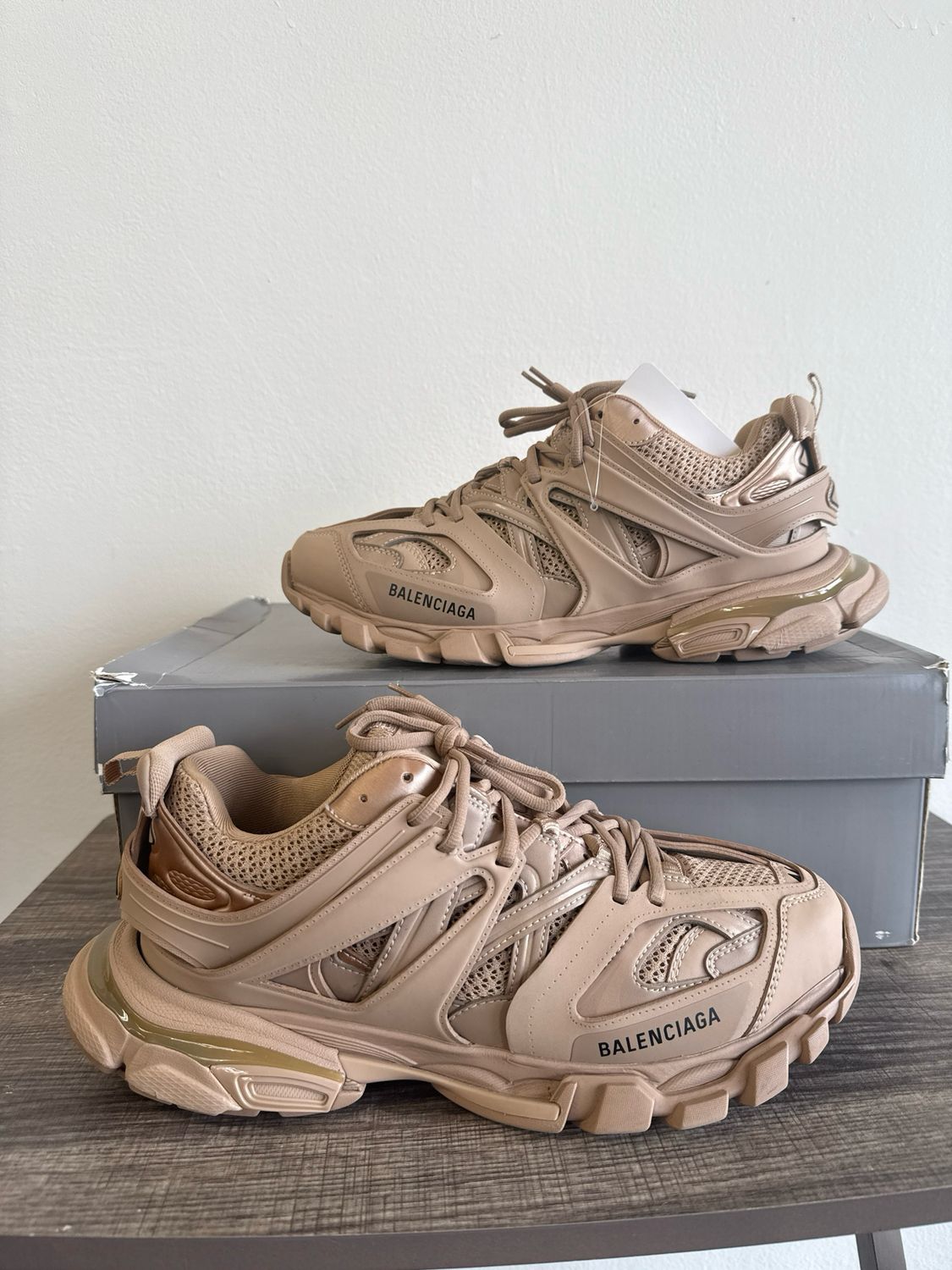 Balenciaga Track Sneakers Beige Sz 44