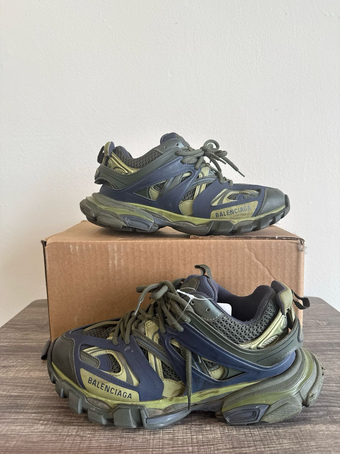 Balenciaga Blue/Green Sneakers Sz 7