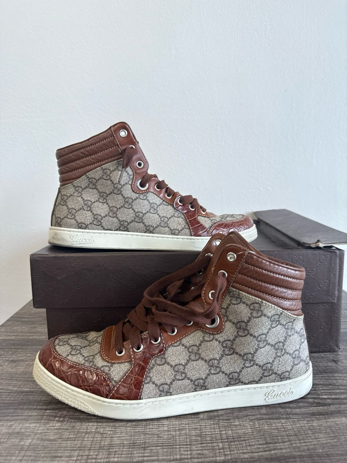 Gucci Hi-Top Brown Sz 9.5