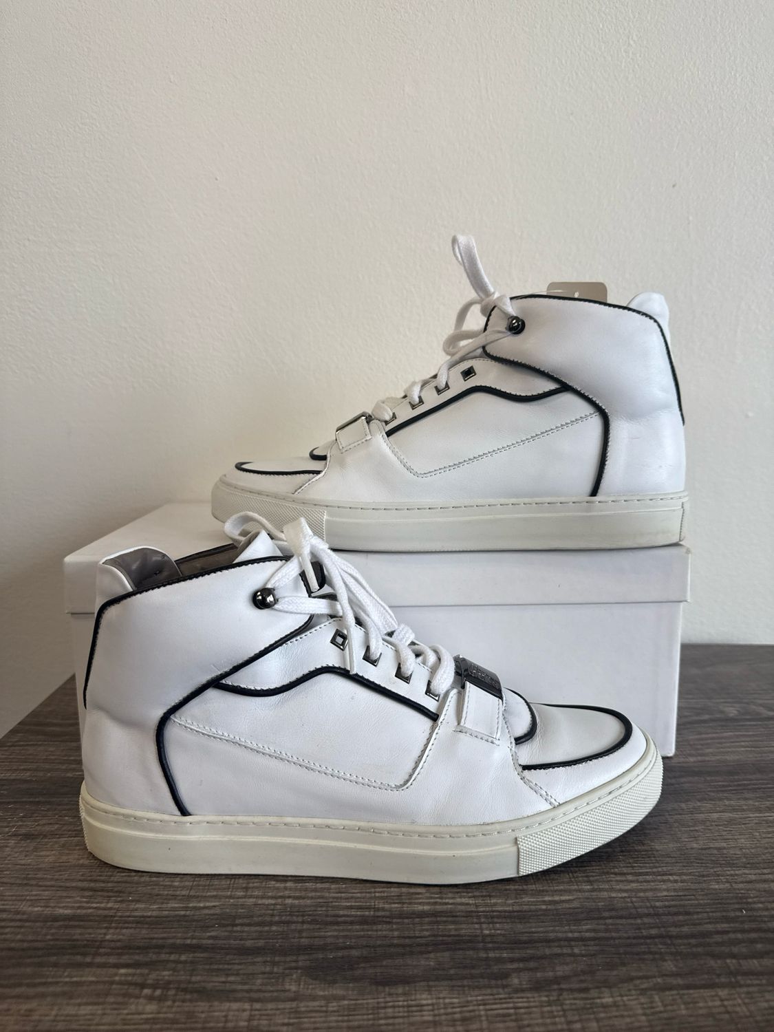 Versace White Sneakers Sz 8