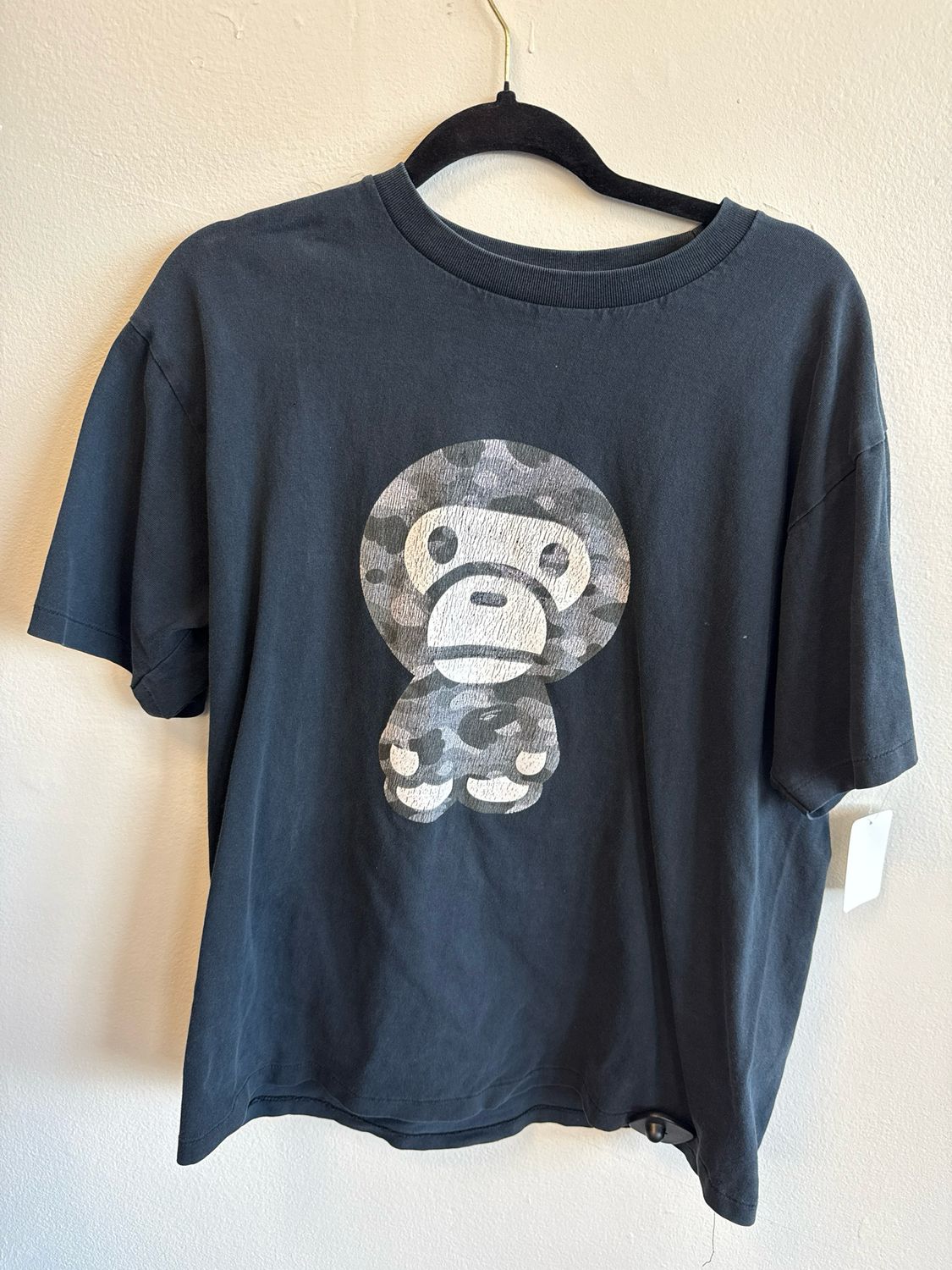 Bape Black/White Baby Milo Tee Sz XL