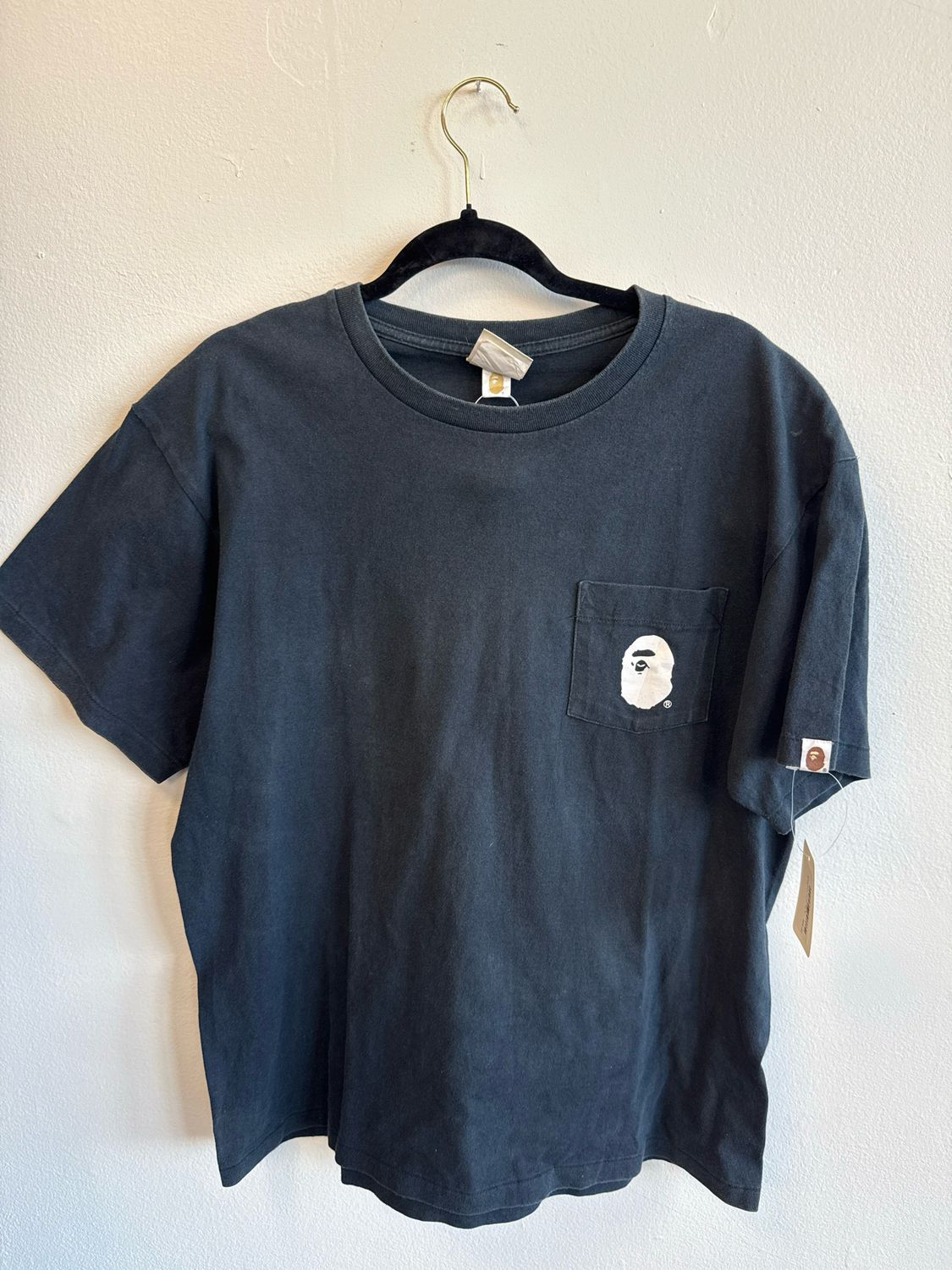Bape Black Pocket Tee Sz XL