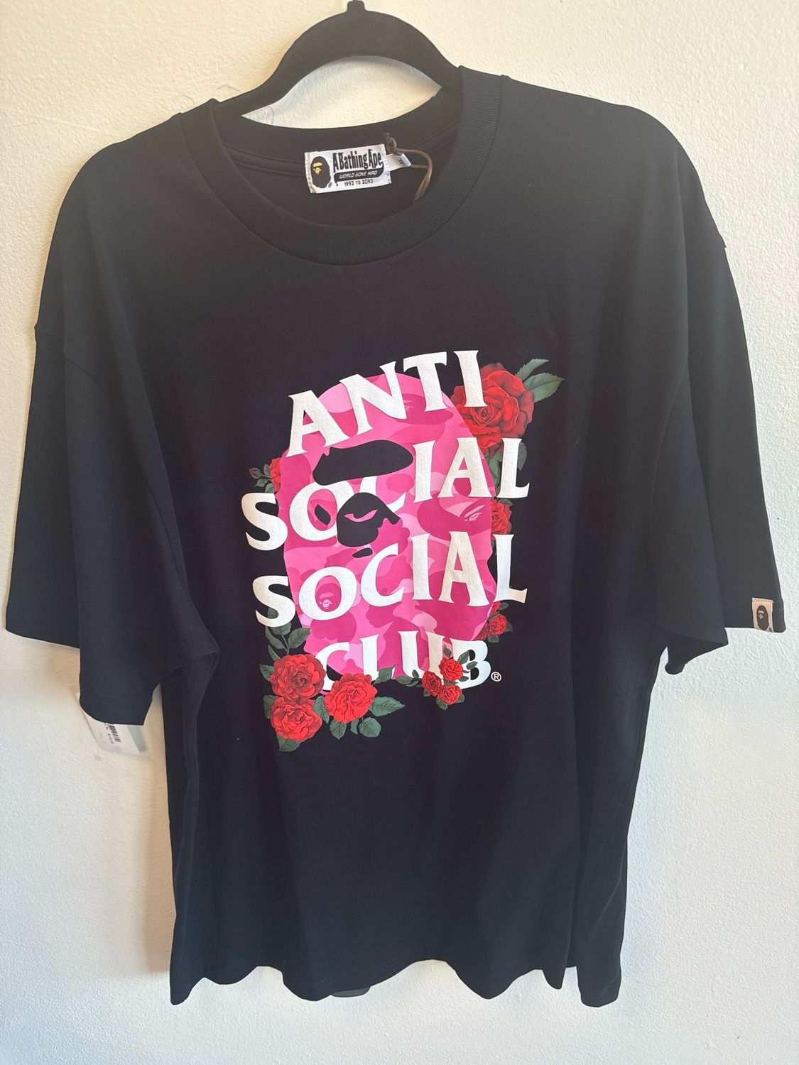Bape x ASSC Black Tee (New) Sz XL