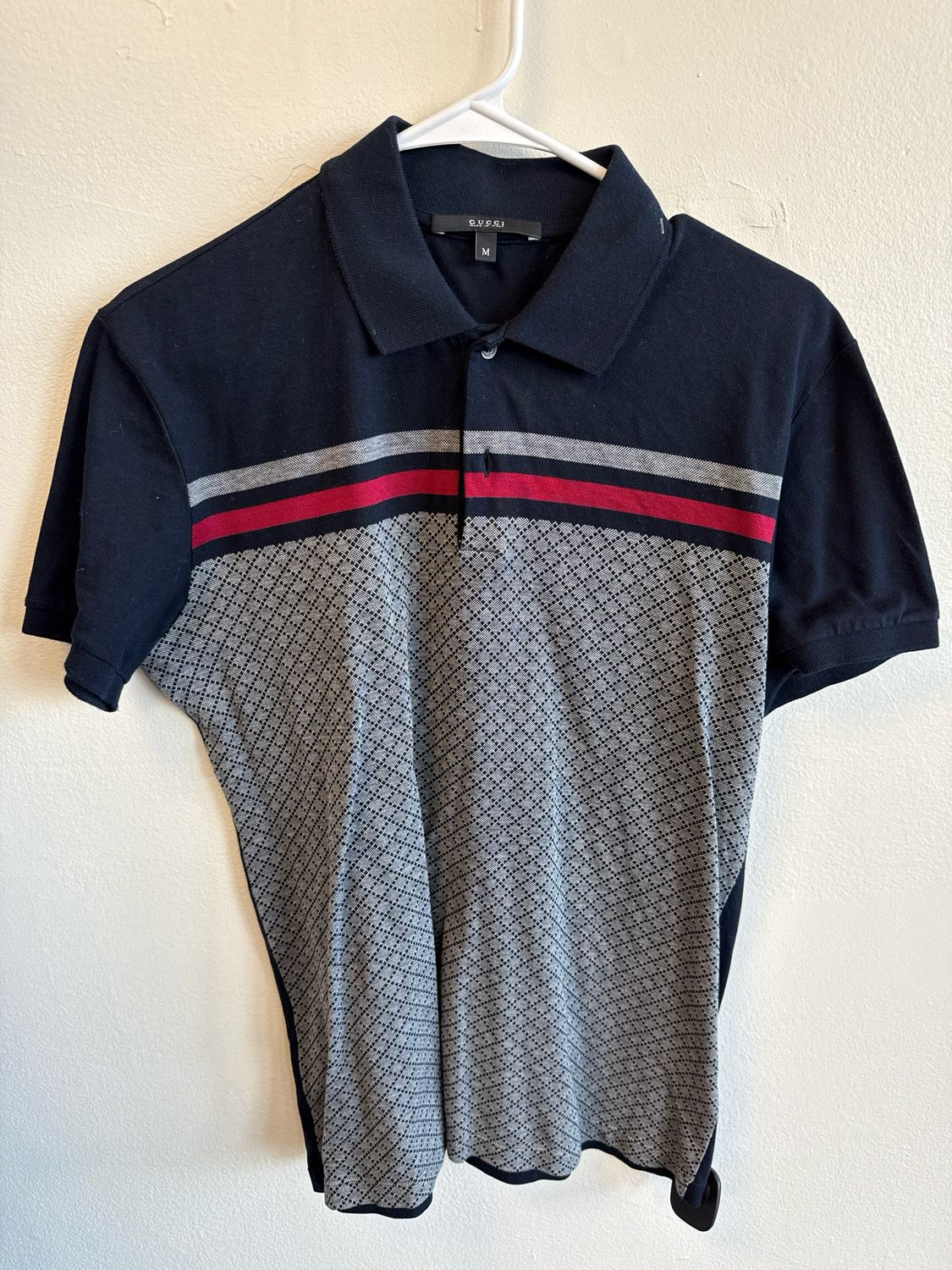 Vintage Gucci Checkered Polo Sz M