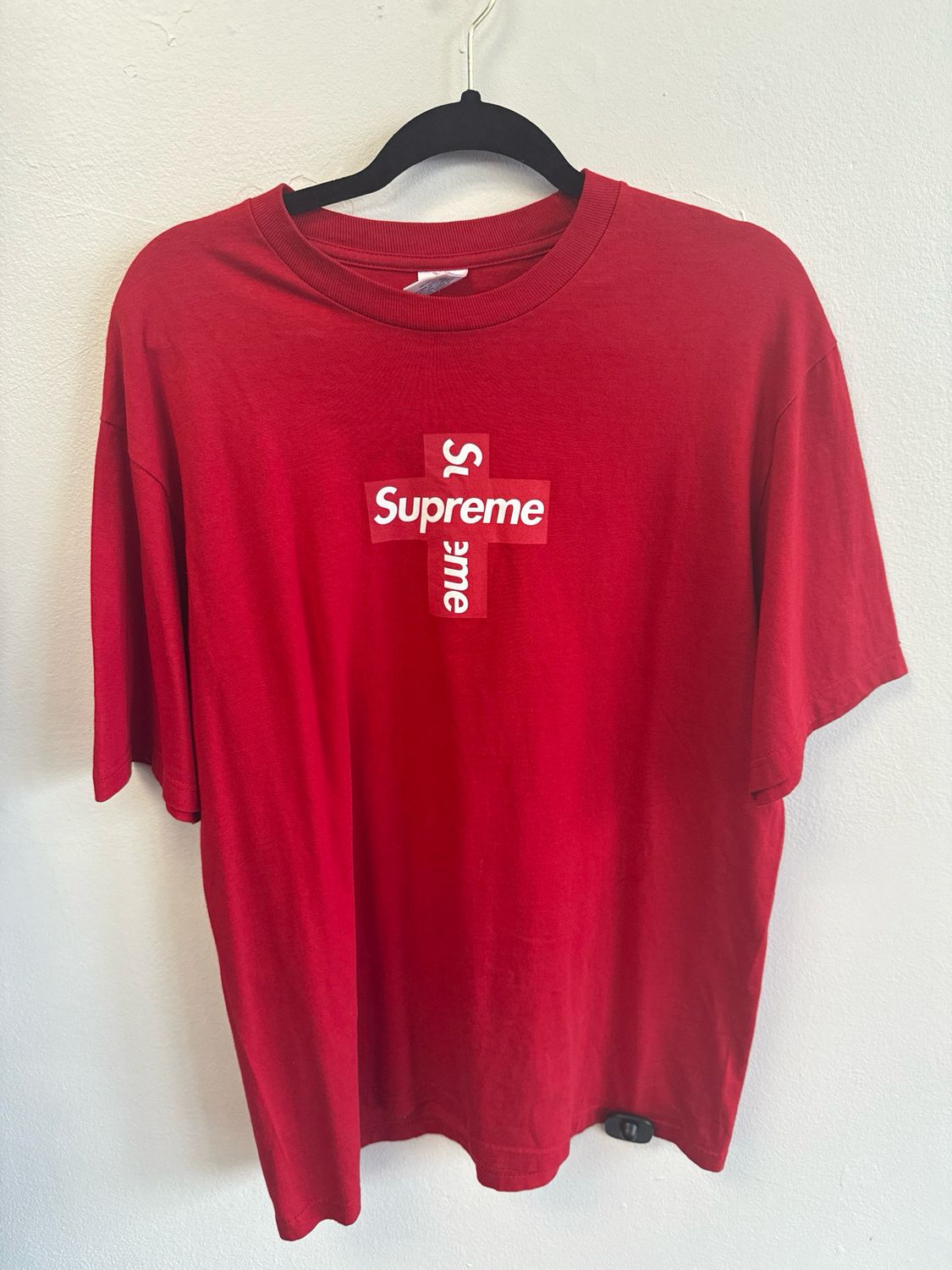 Supreme Red Cross Tee Sz M