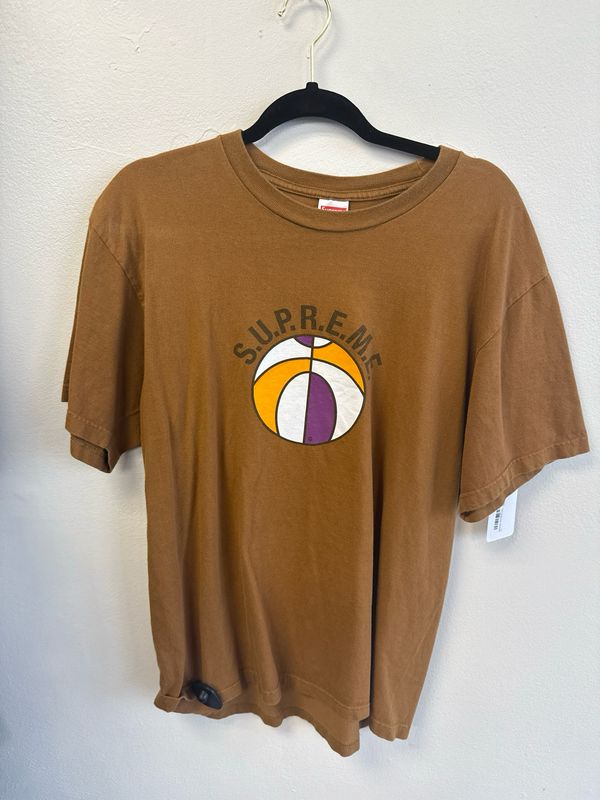 Supreme T-Shirt Brown Sz:L