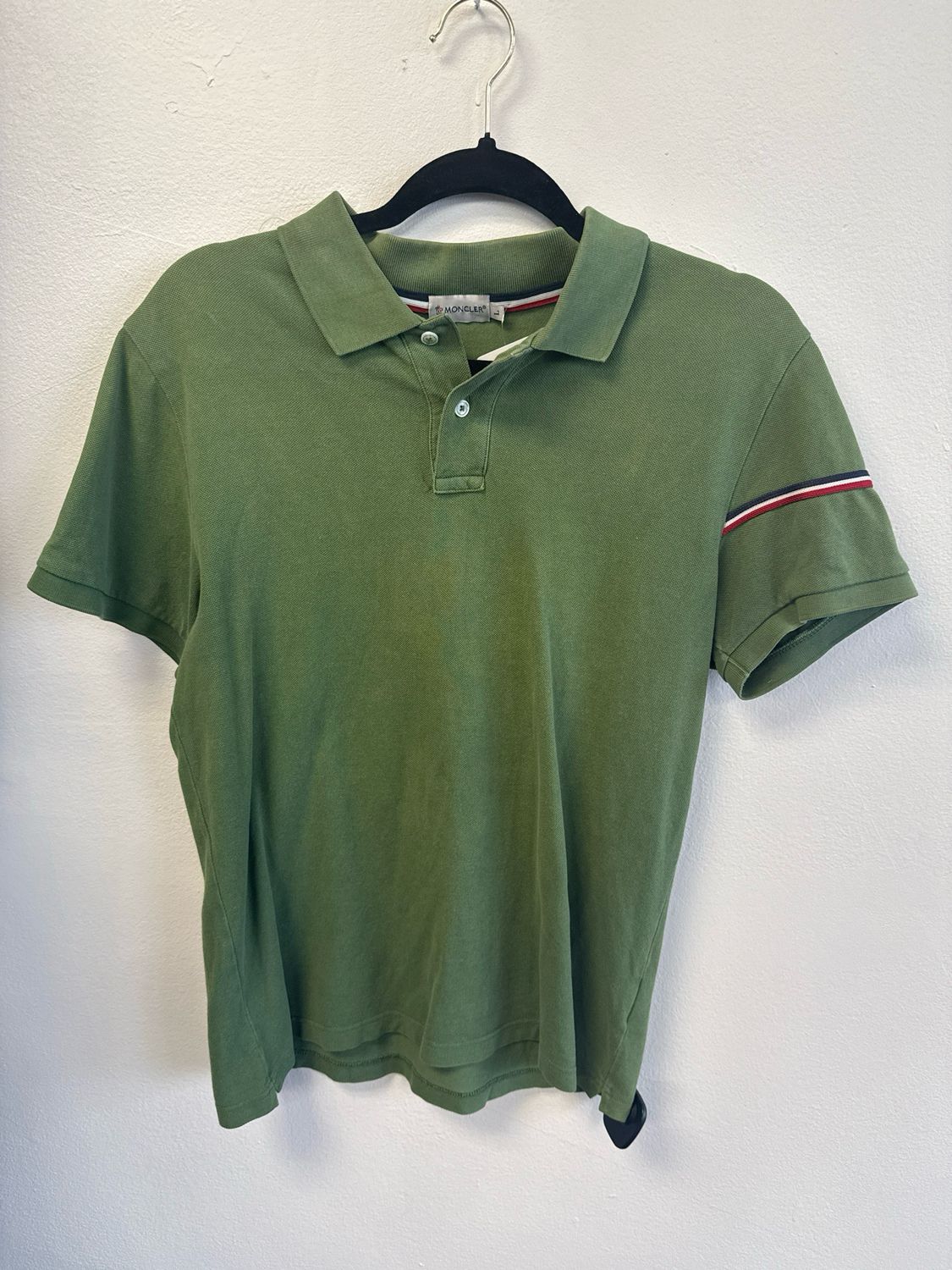 Moncler Green shortsleeve button up Sz L