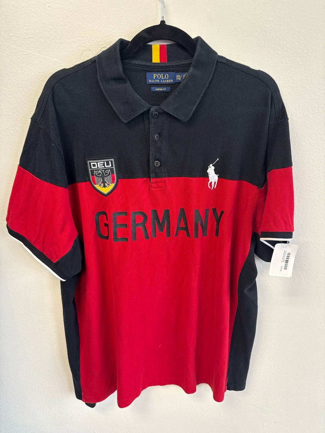 Polo RL Germany Polo Red/Black Sz 2XL