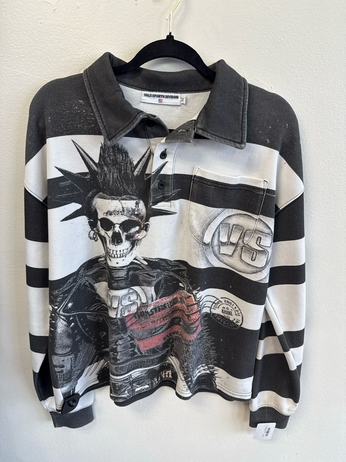 Vale Graphic Sweatshirt Polo Sz M