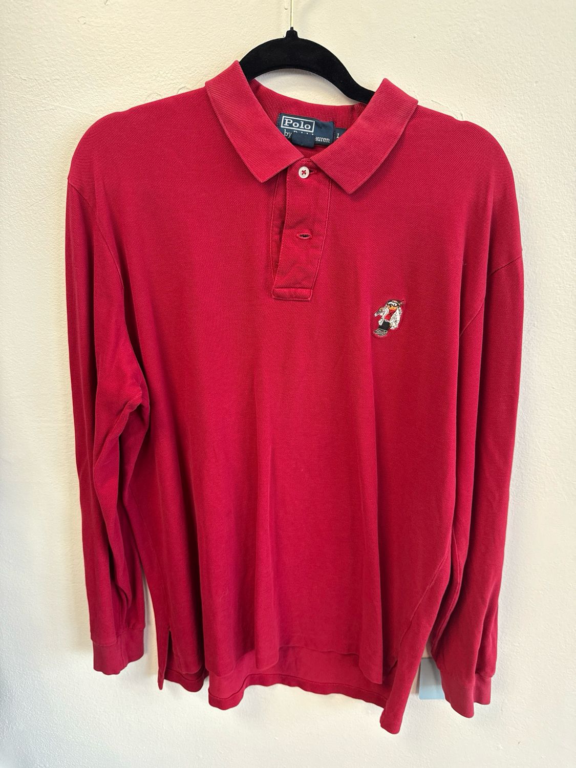 Ralph Lauren - Polo Bear LS Polo - Red - L