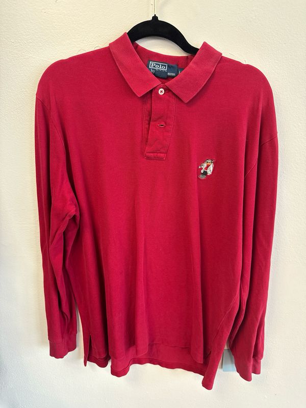 Ralph Lauren - Polo Bear LS Polo - Red - L
