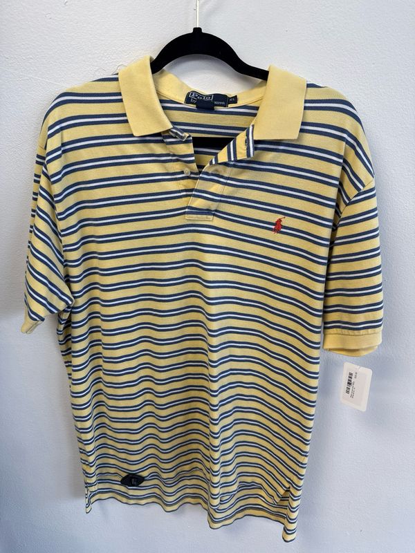 Ralph Lauren Polo Yellow Stripe Sz:XL