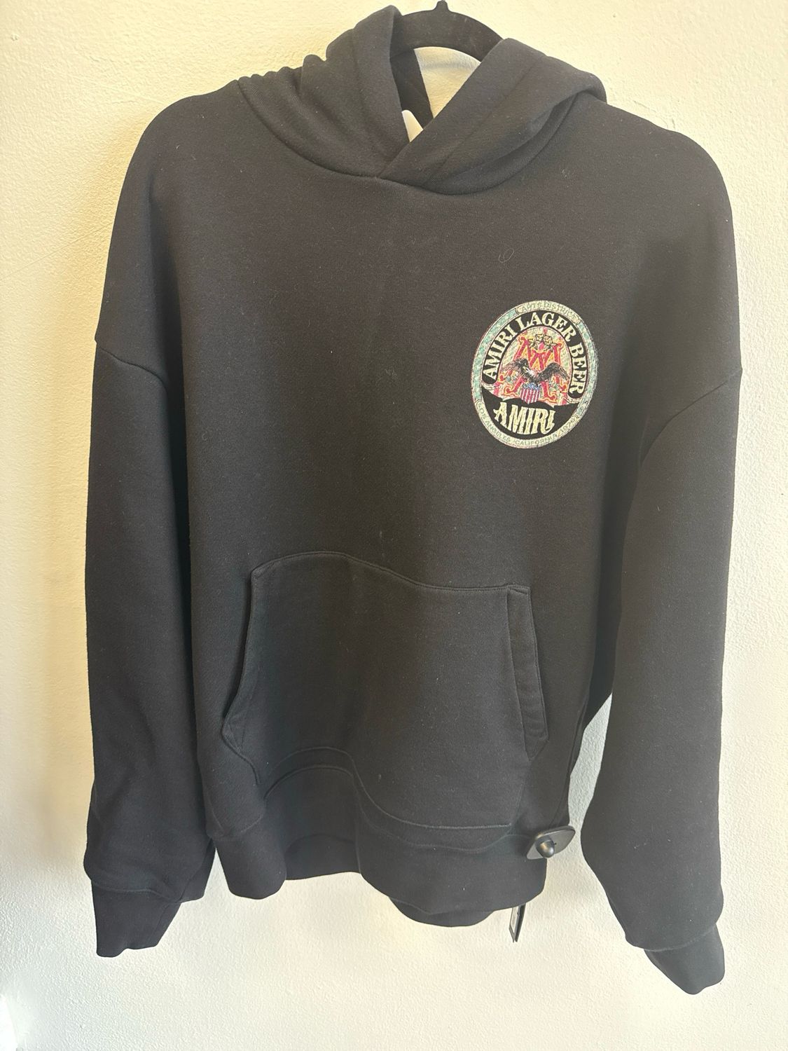 Amiri Black Lager Beer Hoodie Sz M