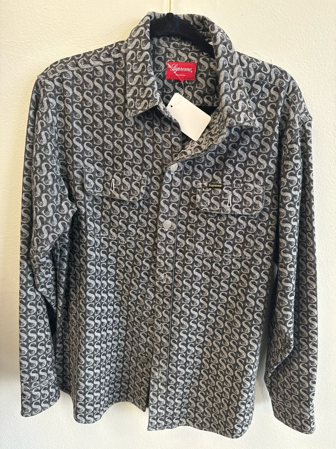 Supreme 'S' Grey Denim Jacket Sz M