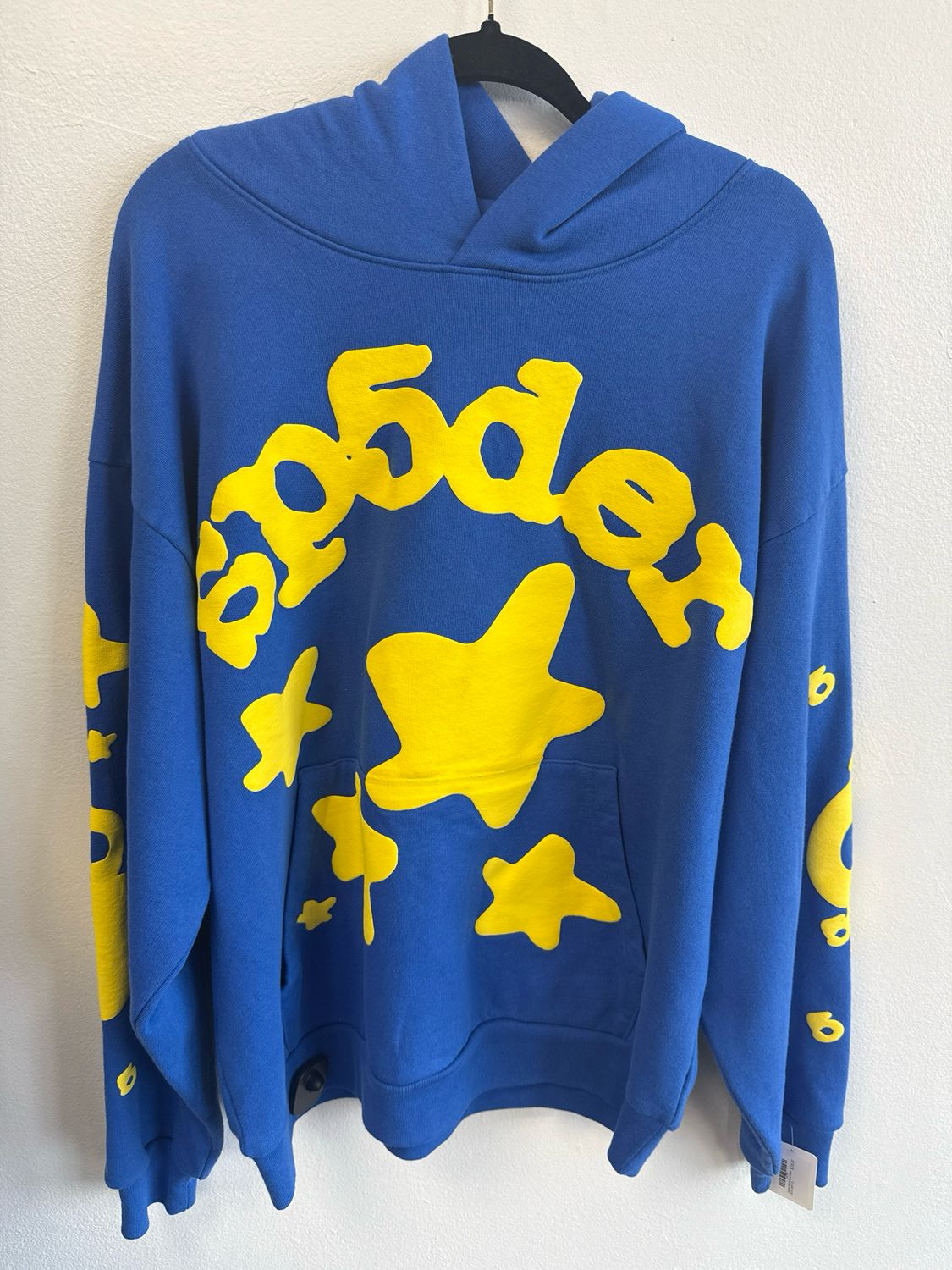 Sp5der Hoodie Blue/Yellow Sz:XL NEW