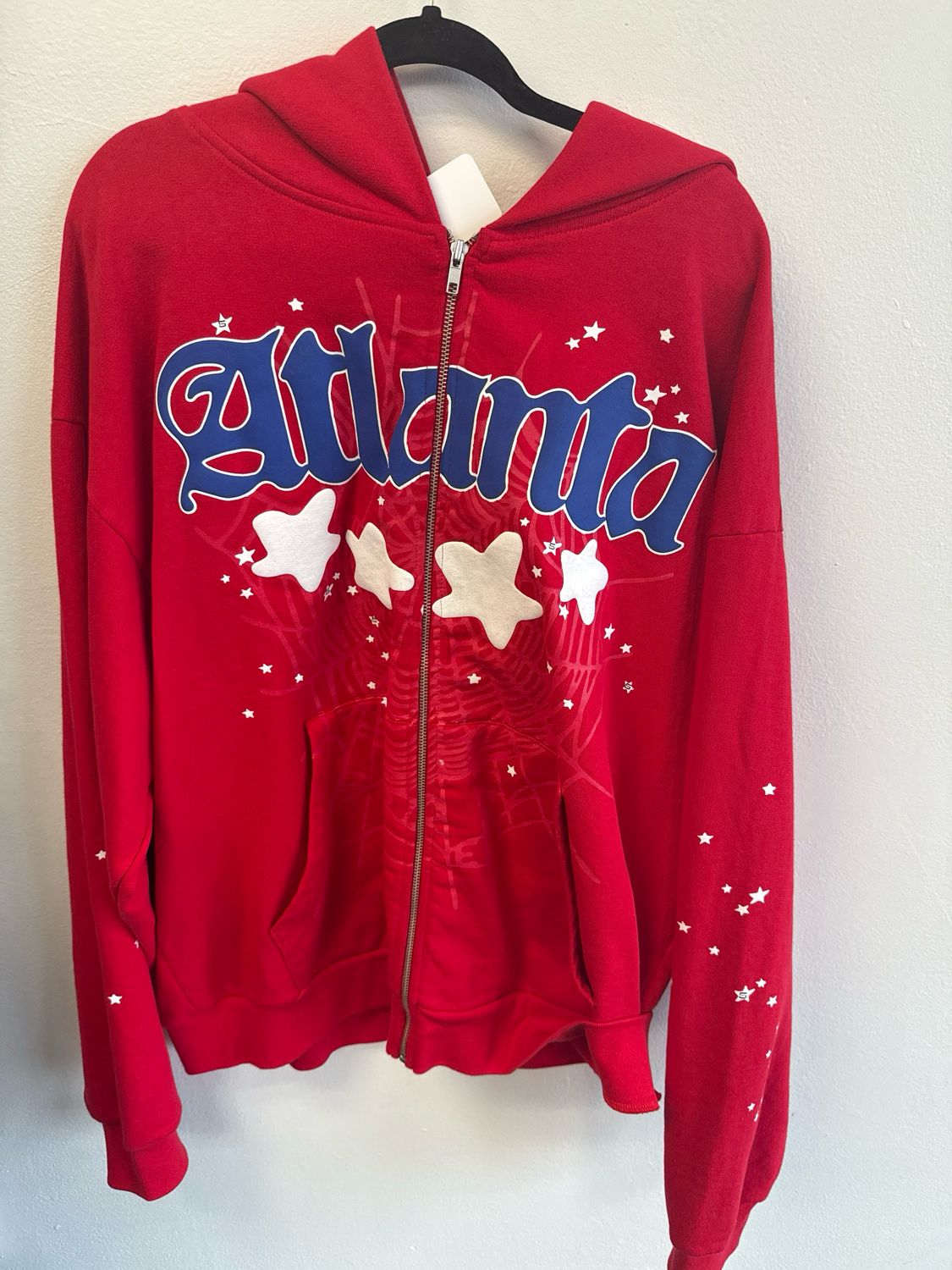Sp5der Red Atlanta Hoodie Sz 2XL