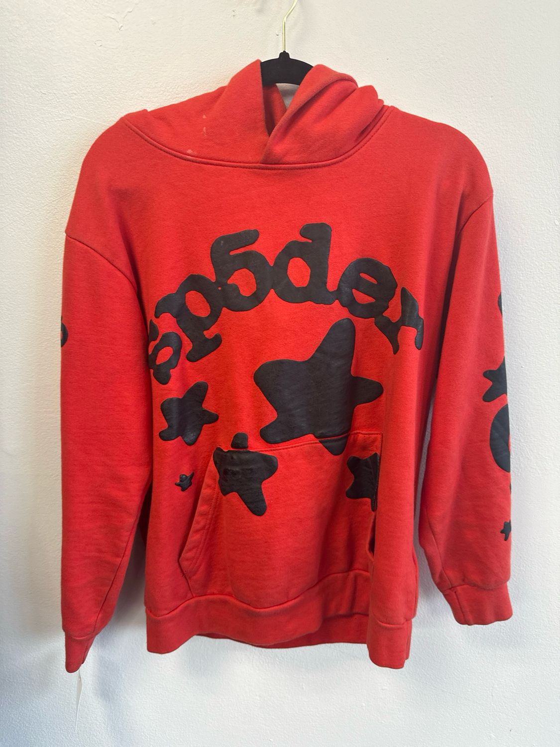 Sp5der Red/Black Hoodie Sz S