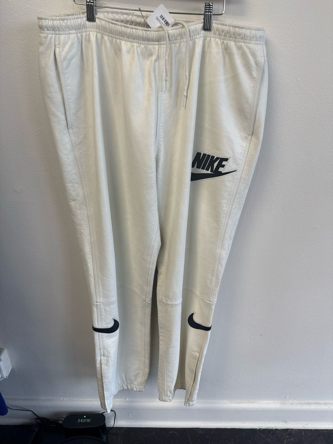 Supreme x Nike White Leather Pants Sz XL