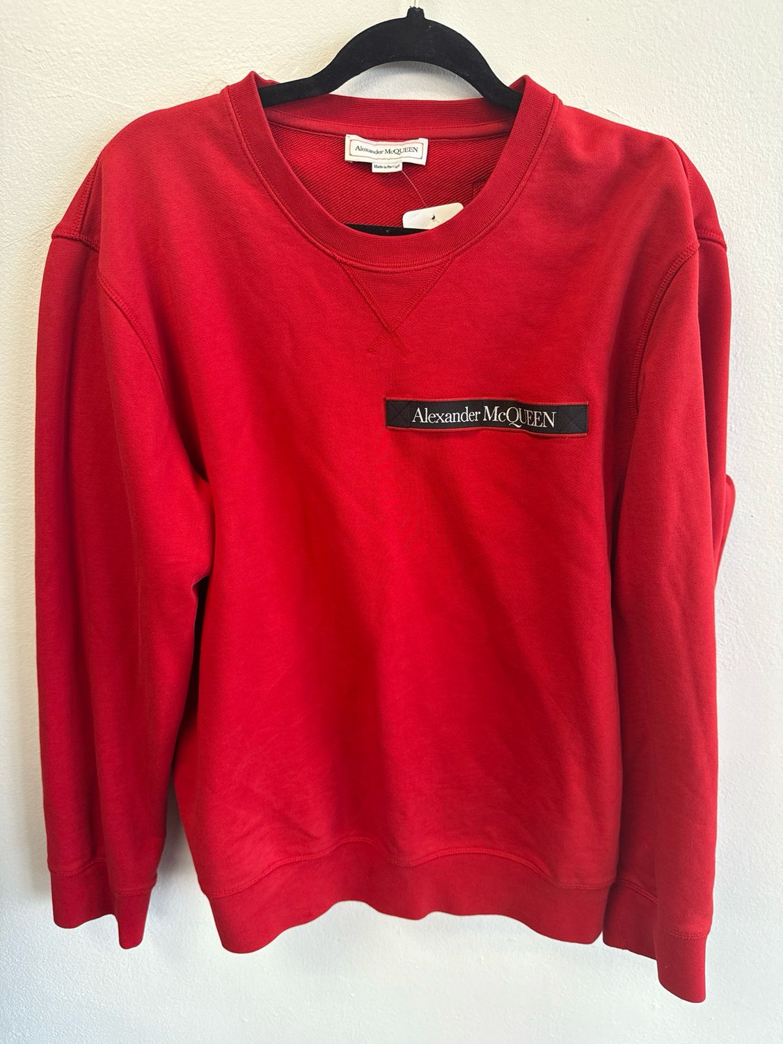 Alexander McQueen Red Sweatshirt Sz 2XL