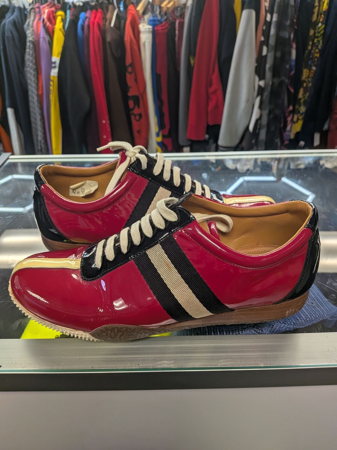 Bally Red Sneakers Sz 9