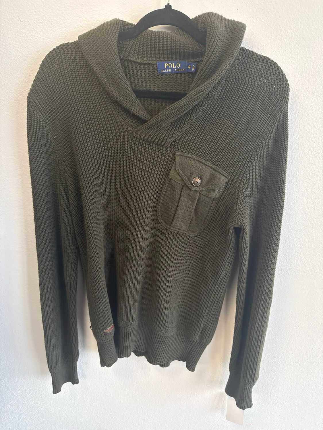 Ralph Lauren Green Polo VTG Sweater Sz S