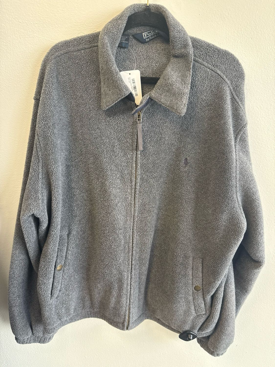 Polo VTG Grey Fleece Sz 2XL