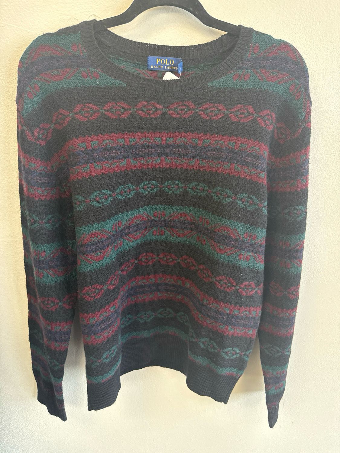 Ralph Lauren - Wool Patterned Sweater - Black - M
