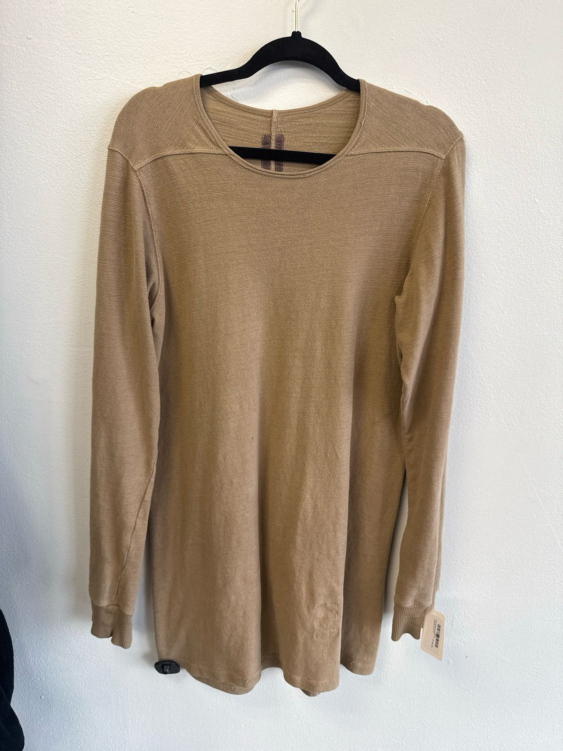 Rick Owens Oversized Tan Crewneck Sz M