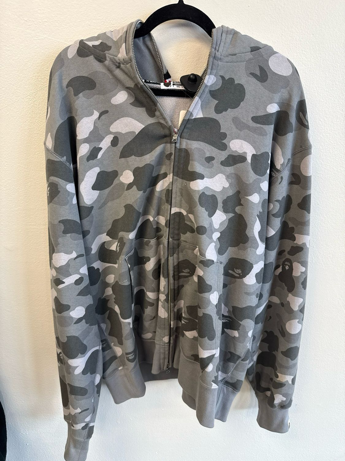 Bape Grey Double Hood Sz 2XL