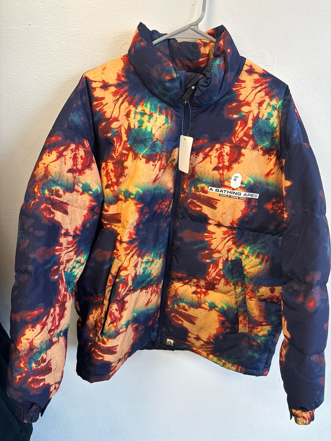 Bape Tie-Dye Puffer Coat Sz M