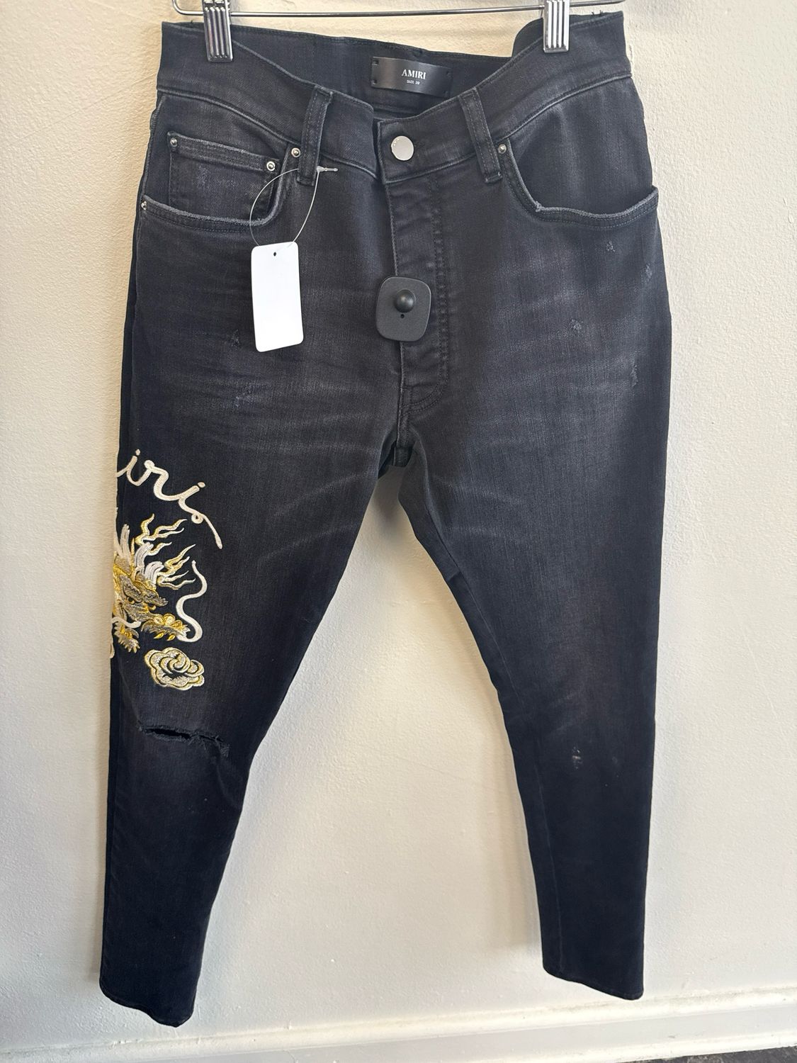 Amiri Black Jeans 'Dragon' New Sz 30