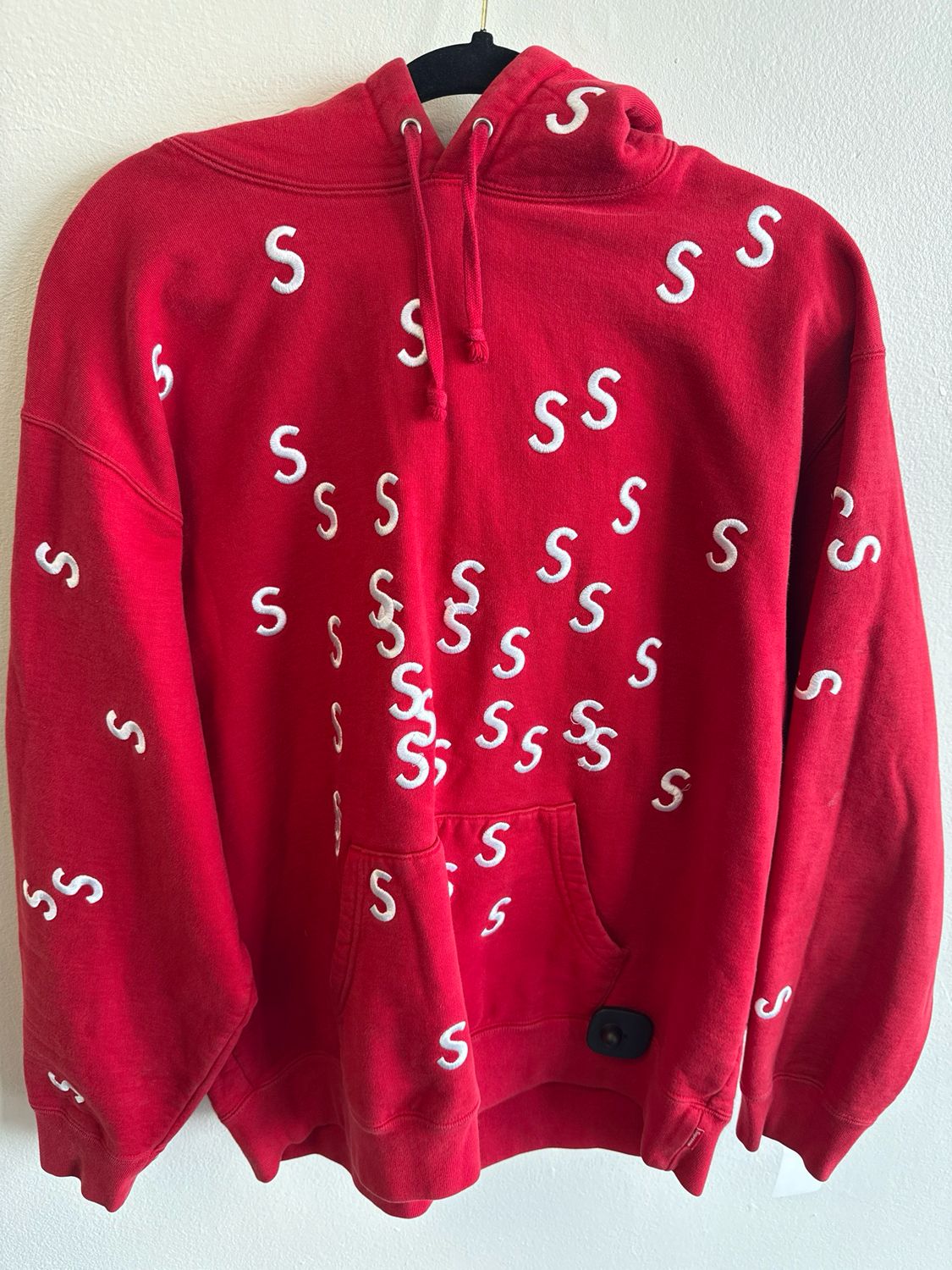 Supreme Red 'S' Hoodie Sz L