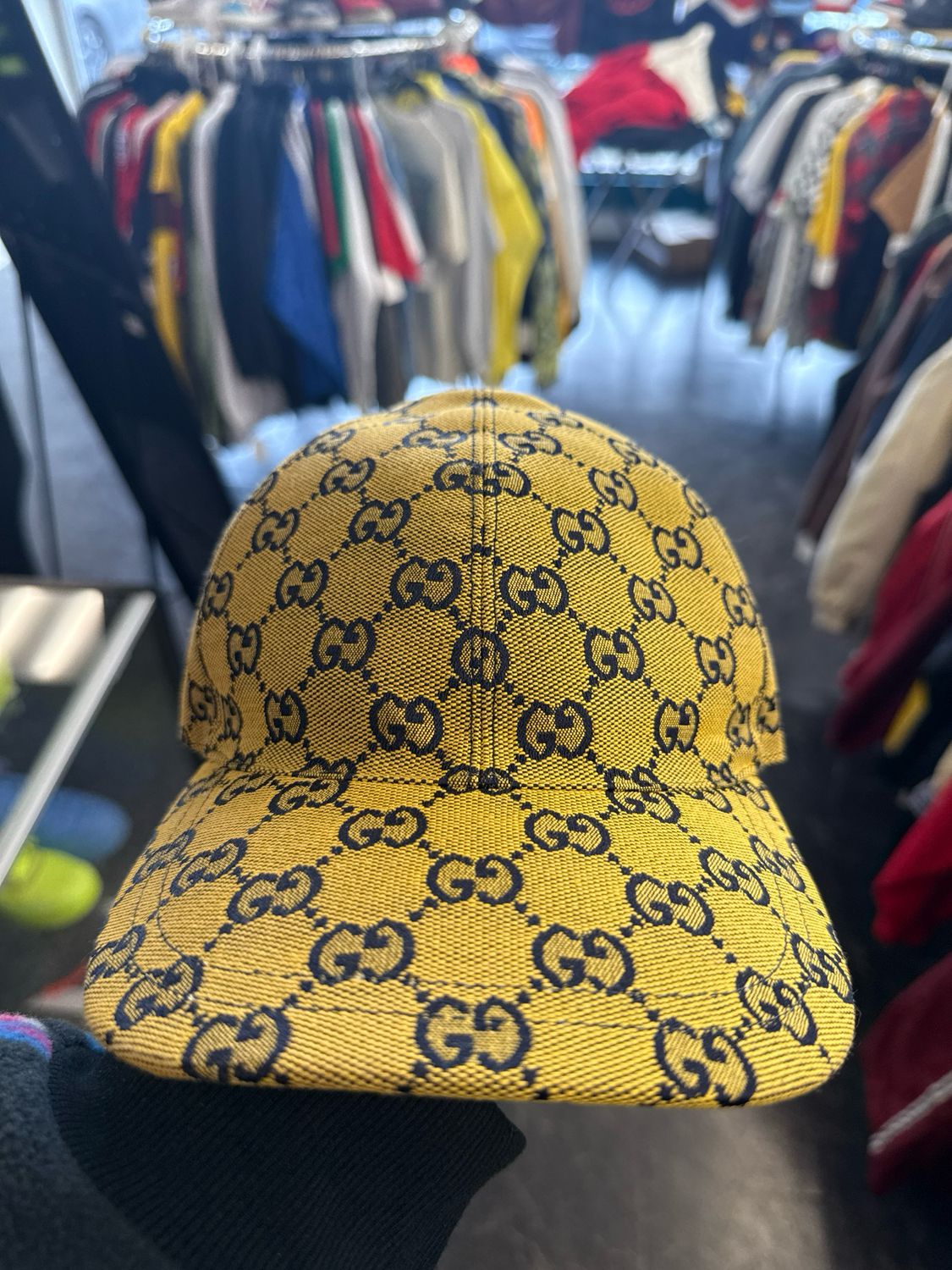 Gucci Yellow Cap Hat (New) Sz OS
